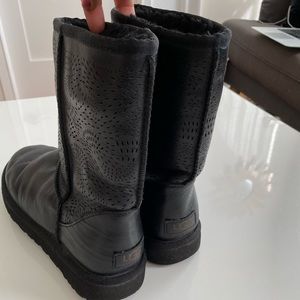 Black Leather Uggs - Perfect Condition